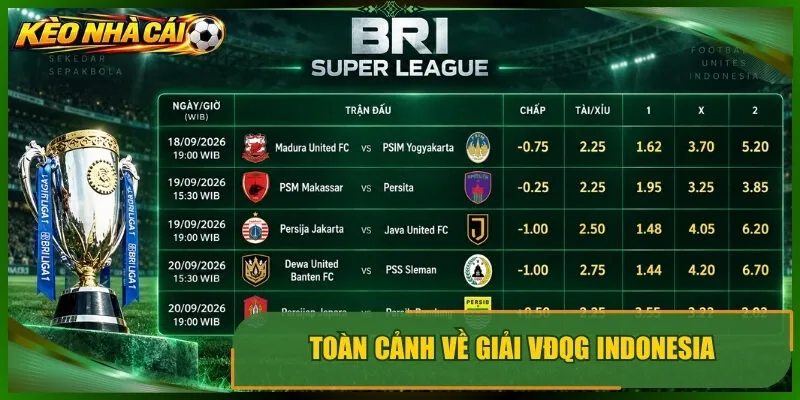 Toàn cảnh về giải vđqg indonesia